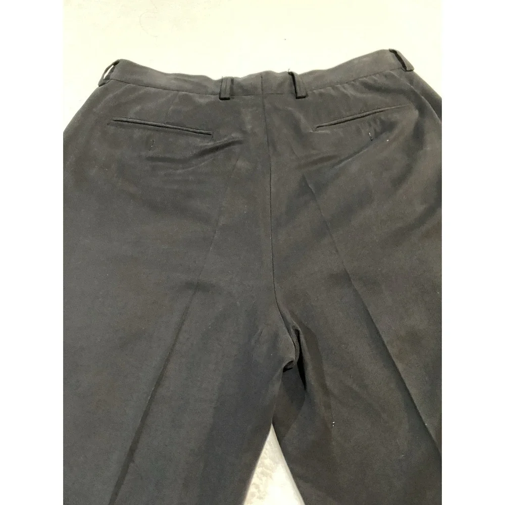 Tommy Bahama Pants Mens 36x34 Black Silk Pleated Classic Relaxed Fit - Picture 9 of 9